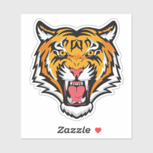 Sticker Tigre torche tête-25818
