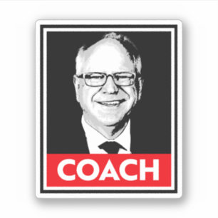 Sticker Tim Walz COACH