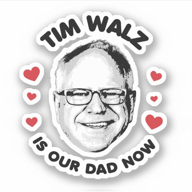 Sticker Tim Walz est notre père maintenant (Devant)