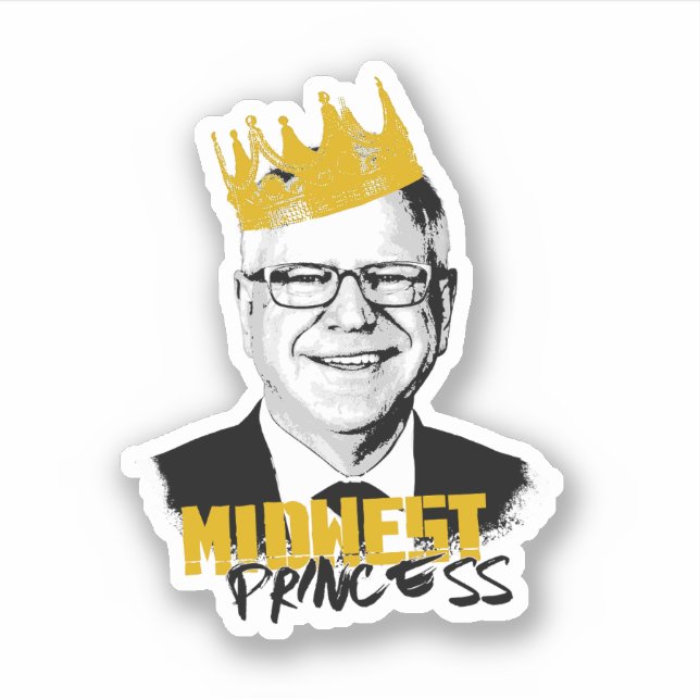 Sticker Tim Walz - Princesse du Midwest (Devant)