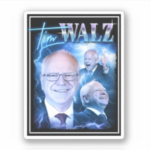 Sticker Tim Walz Retro 90s