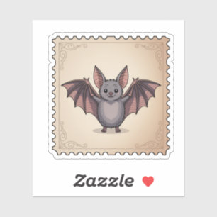 Sticker Timbre de Pâques Chauve-souris de dessin animé mig