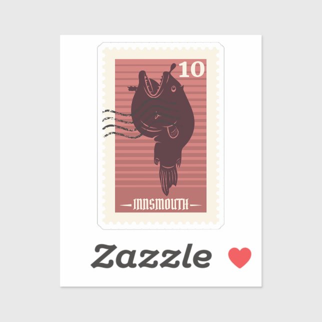 Sticker Timbre de poste d'Innsmouth (Feuille)