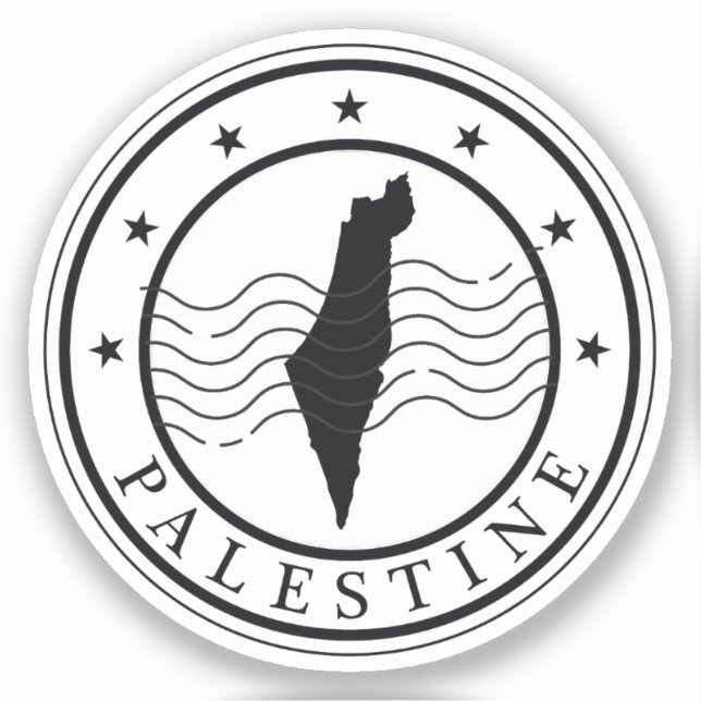 Sticker Timbre Palestine moderne (Recto)