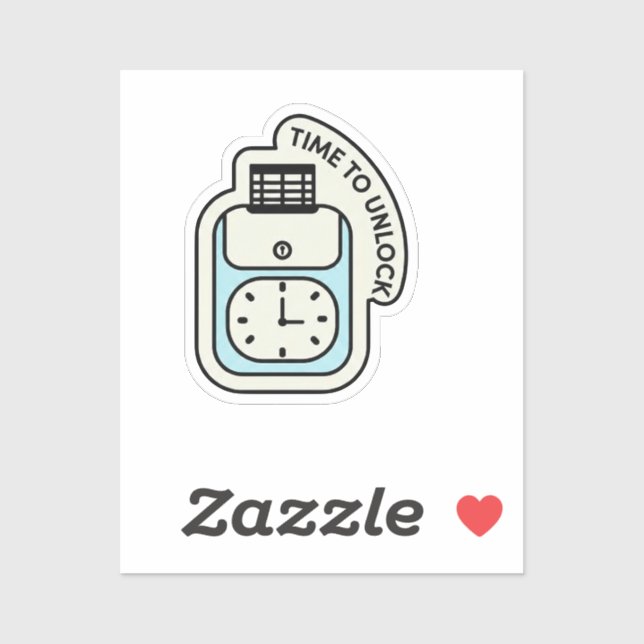 Sticker Time to Unlock Digital (Feuille)