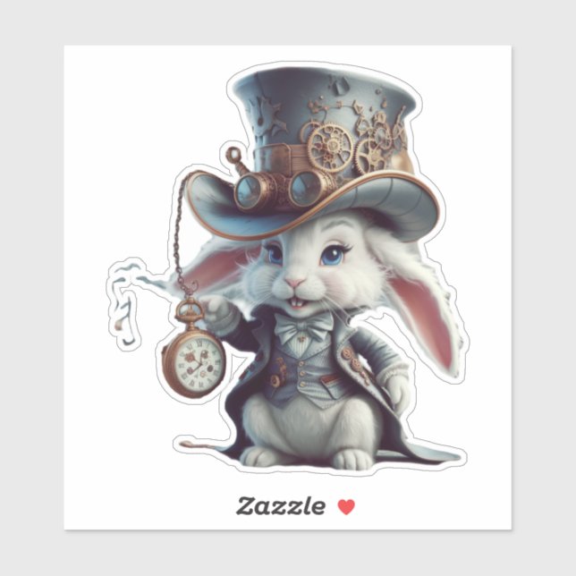 Sticker Timekeepers Steampunk Bunny (Feuille)