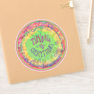 Sticker Timing is Everything Horloge Inspirivity Encourage