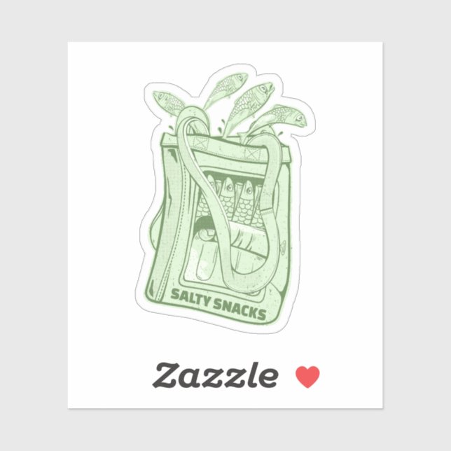 Sticker Tin de sardines salé snack (Feuille)