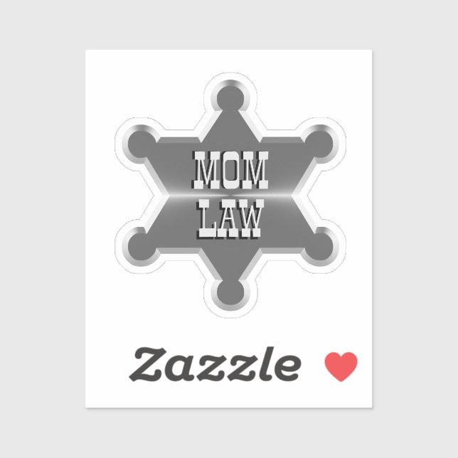 Sticker Tin Star Sheriff (Feuille)