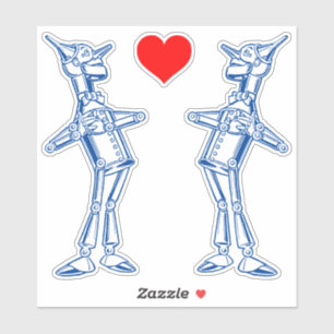 Sticker Tin Woodman debout Denslow Magnifique