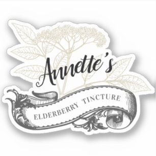 Sticker Tincture Vintage sur mesure de l'airelle ou de l'a