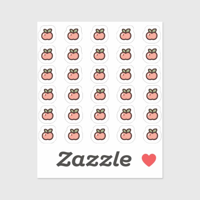 Sticker Tiny latte apple planner (Feuille)