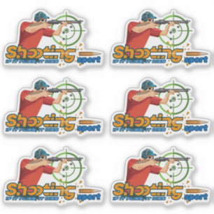 Sticker Tir sportif 6" x 6"- Transparent brillant
