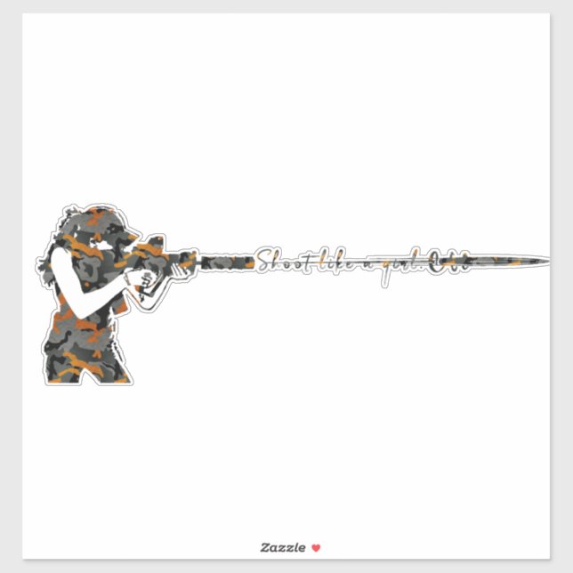 Sticker Tirer Comme Une Fille (Feuille)