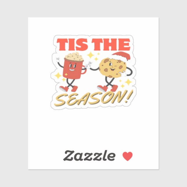 Sticker Tis The Season Christmas Retro Characters (Feuille)