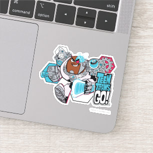 Sticker Titans Ados, allez !   Graphique Arsenal de Cyborg