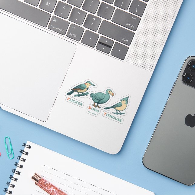 Sticker Titmouse de Flickr Anti Trump Bird Dodo (Ordinateur portable avec iPhone)