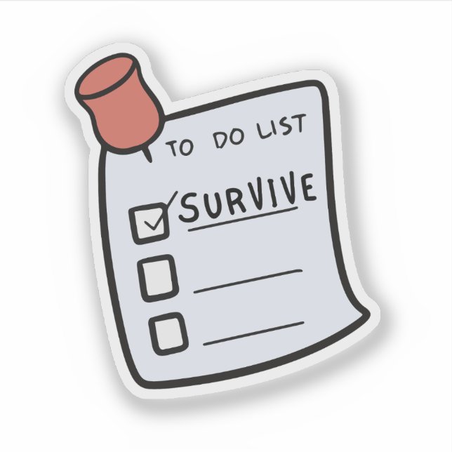 Sticker To-Do List: Survive  (Devant)