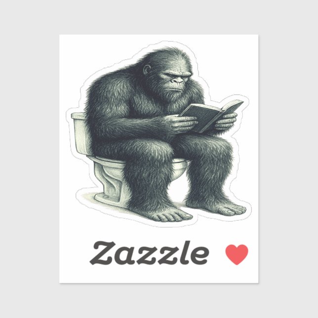 Sticker Toilette Bigfoot  (Feuille)