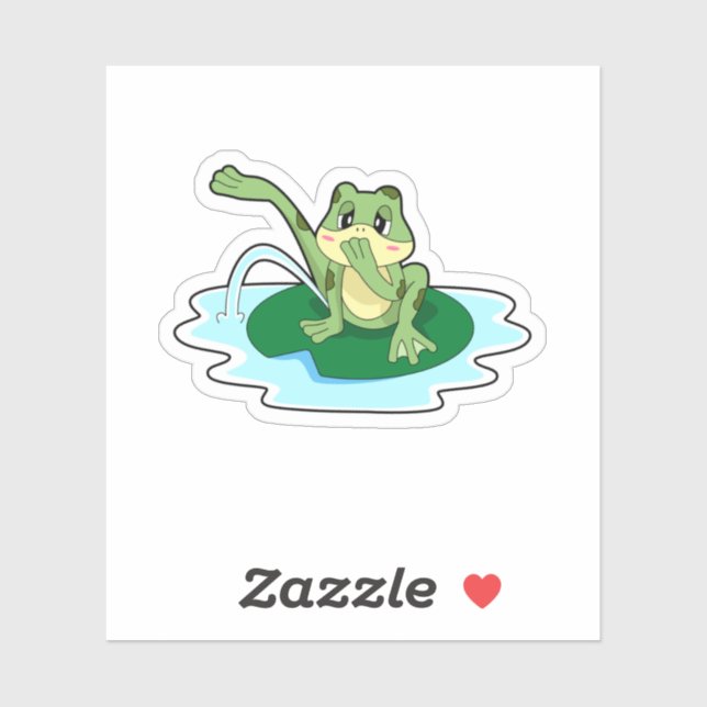 Sticker Toilette de grenouille (Feuille)