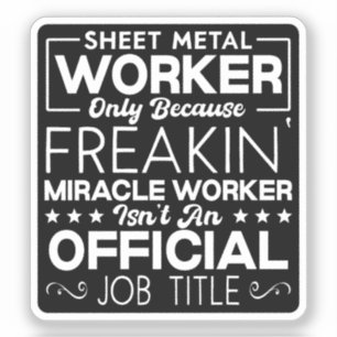 Sticker Tôlerie Travailleur en métal Handyman Drôle Humour