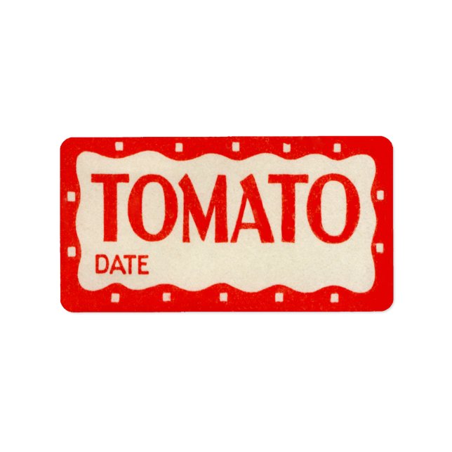 Sticker tomate vintage Étiquette de jardin végétal (Devant)