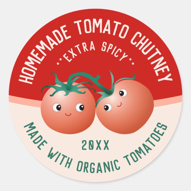 Sticker Tomato Chutney pour vos recettes maison (Devant)