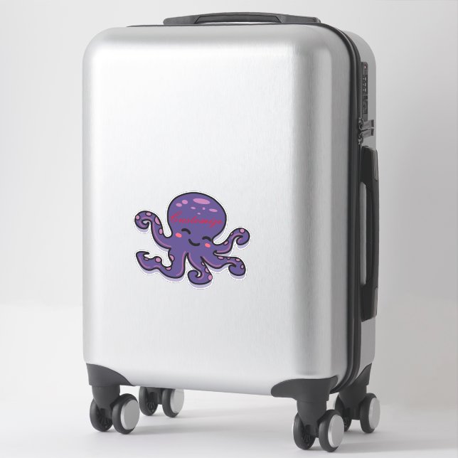 Sticker Tonnerre-Cove mignonne pourpre (Sur valise)