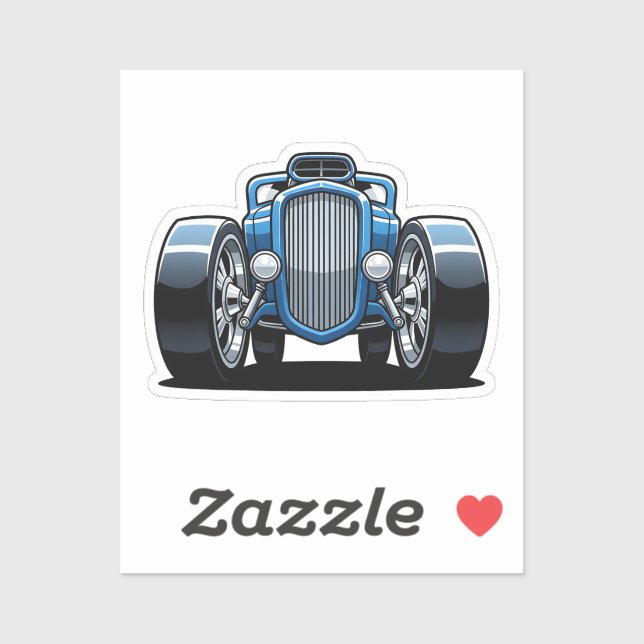 Sticker Toon Hotrod Art  (Feuille)