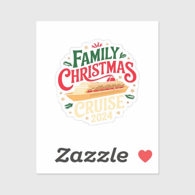 Sticker Top croisière de Noël en famille 2024 Inoubliable (Feuille)