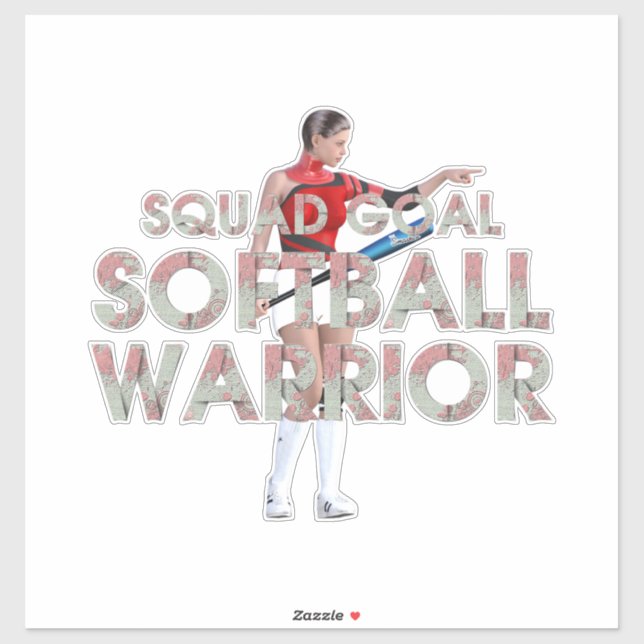 Sticker TOP Softball Warrior (Feuille)