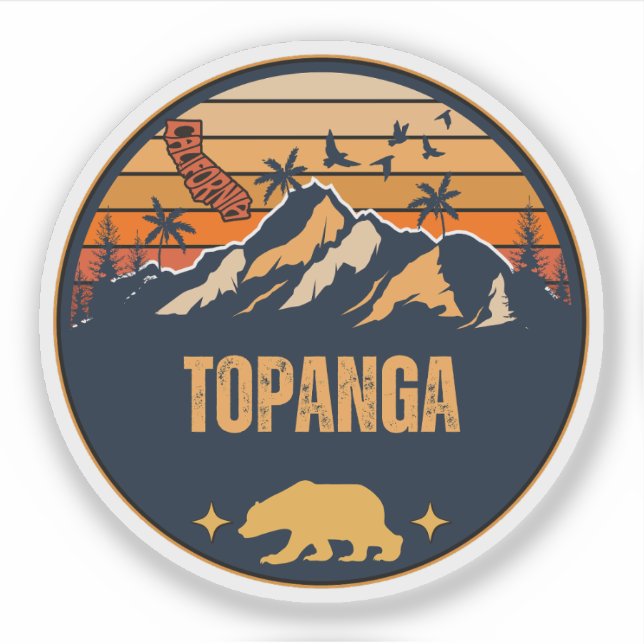 Sticker Topanga, Californie (Devant)