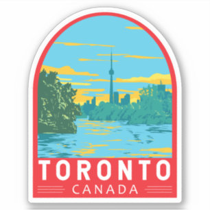 Sticker Toronto Canada Travel Art Vintage