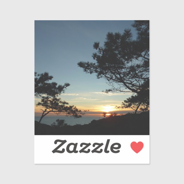Sticker Torrey Pine Sunset III Paysage californien (Feuille)