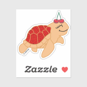 Sticker Tortue à tarte cerise