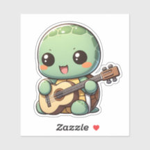 Tortue Chibi Jouer de la guitare