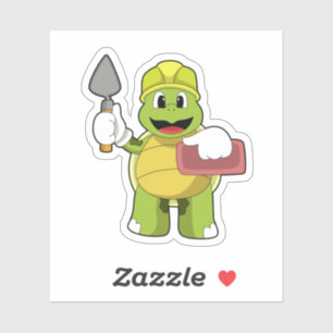 Sticker Tortue en mason avec pierre