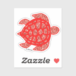 Sticker Tortue rousse
