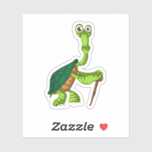 Sticker Tortue Tortue Retraitée Drôle Debout Tortue Retrai