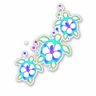 Sticker Tortues hawaïennes Honu