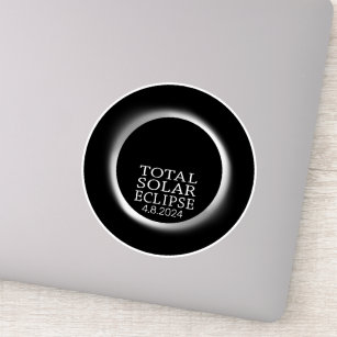 Sticker Total Solaire Eclipse - 2024 ou date personnalisée