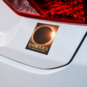 Sticker Total Solaire Eclipse Oklahoma 2024 Personnalisé