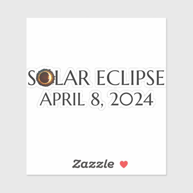 Sticker Total Solaire Eclipse USA 8 avril 2024 (Feuille)