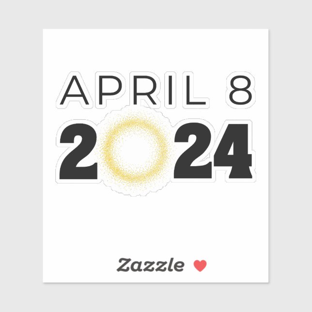 Sticker Total Solaire Eclipse USA 8 avril 2024 (Feuille)