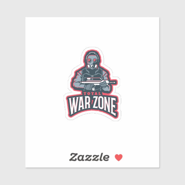 Sticker Total Warriors Compétition de jeu vidéo Logo de je (Feuille)