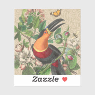 Sticker Toucan Jungle Oiseau Tropical Belle Antiquité
