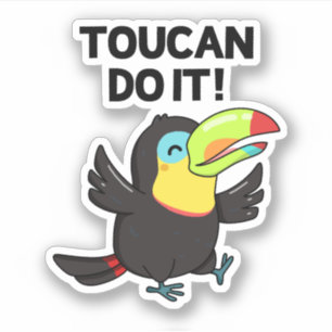 Sticker Toucan Le Faire Drôle Amusant Jeu D'Oiseaux Positi