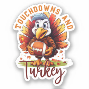 Sticker Touchdown et Turquie Thanksgiving