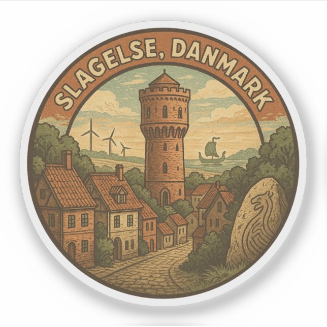 Sticker Tour de Slagelse Danemark (Devant)