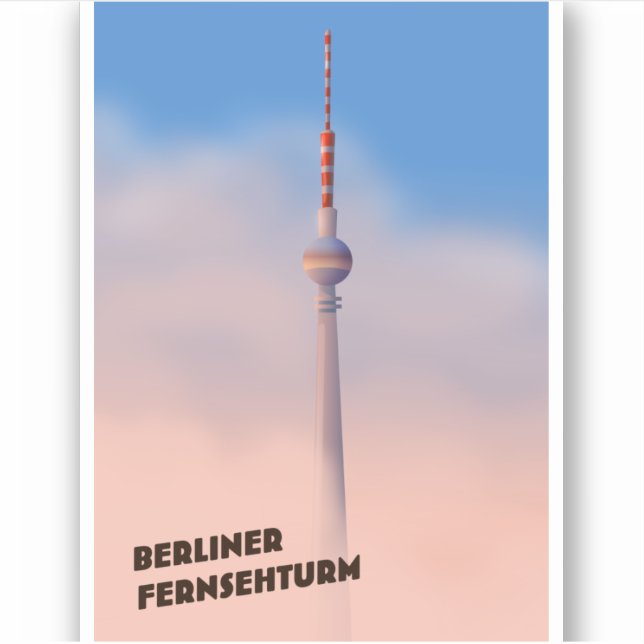 Sticker Tour de télévision de Berlin, Fernsehturm de Berli (Devant)